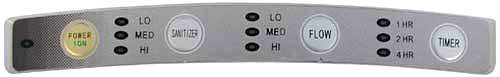 Multi-Tech Hepa/Ionic Air Purifier control panel